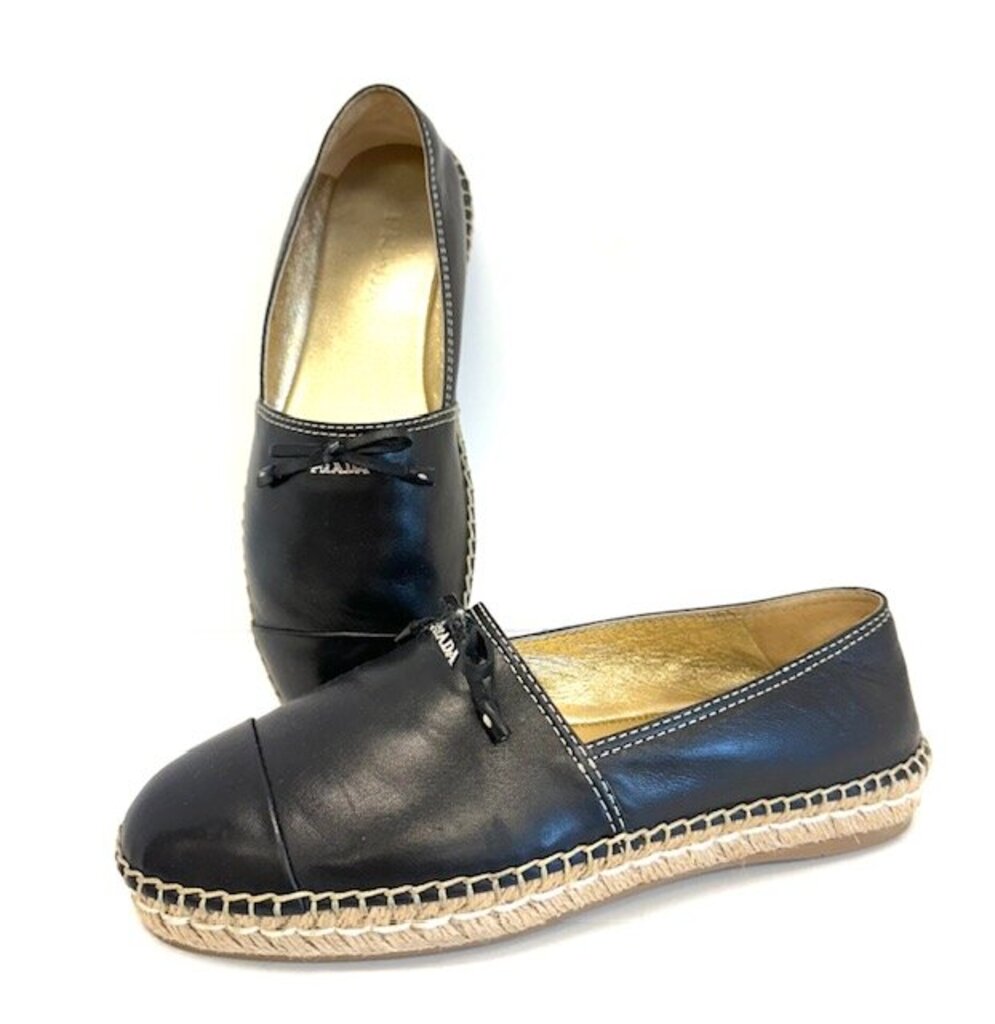 Prada Leather Espadrille