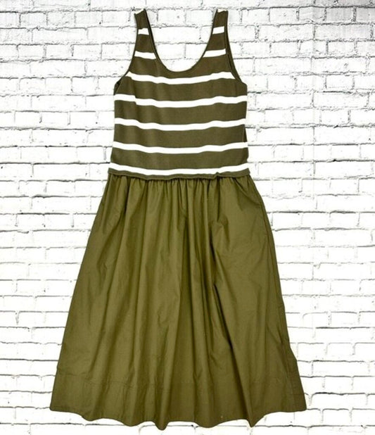 stripe maxi slvless