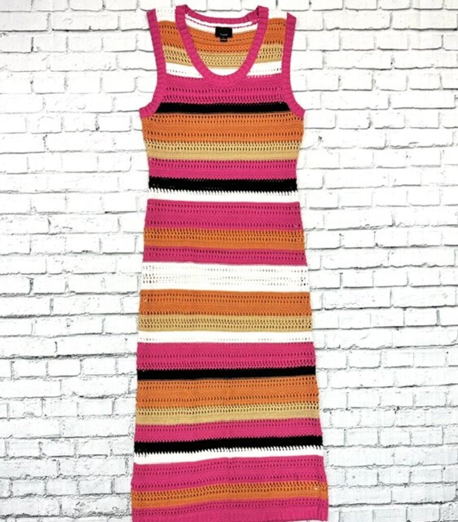 stripe knit sleeveless