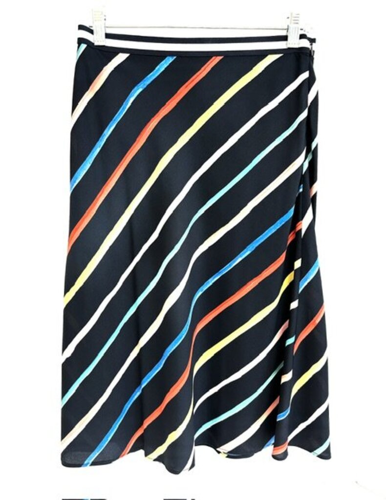 New Ecru Striped Skirt XS