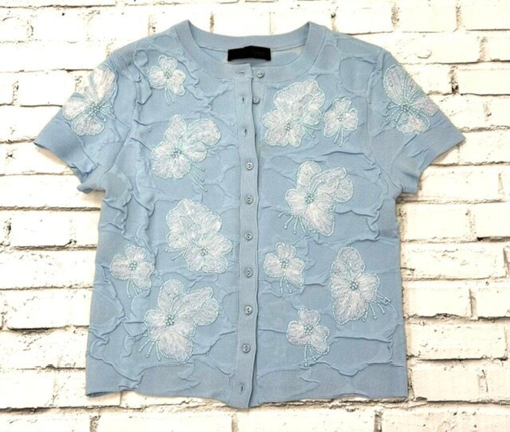 flowers button down bead