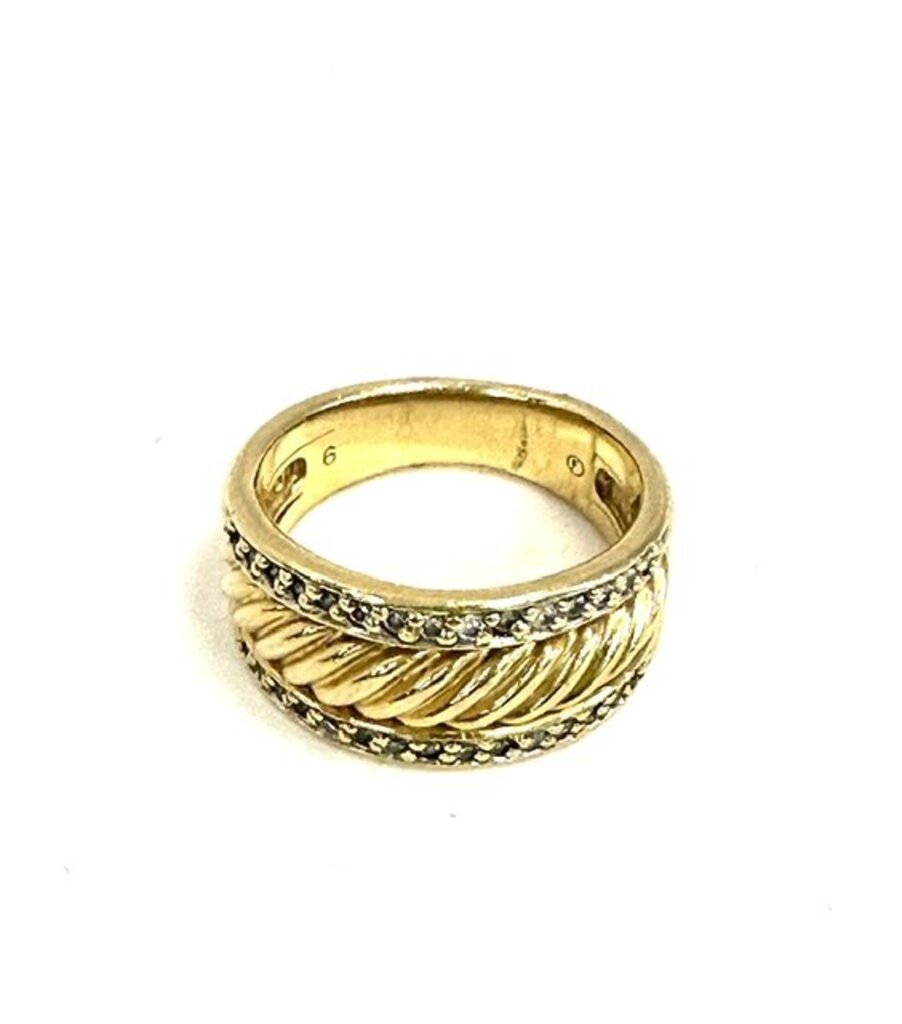 David Yurman Diamond 18k Vintage Cigar Band