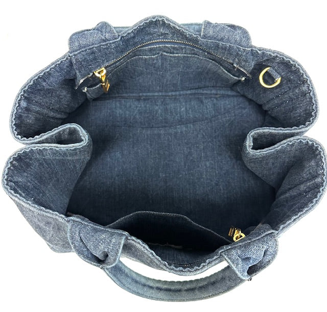 Prada Canapa Denim Tote