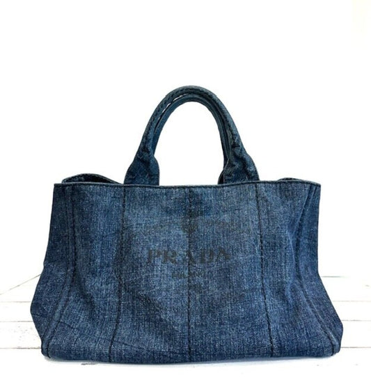 Prada Canapa Denim Tote