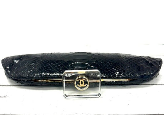 Chanel Vintage Python Clutch