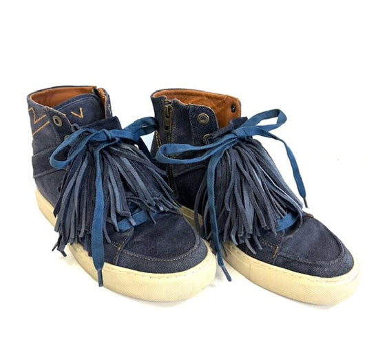 canvas fringe high top