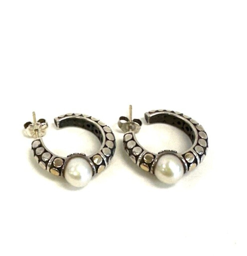 John Hardy 18k Sterling Pearl Earring