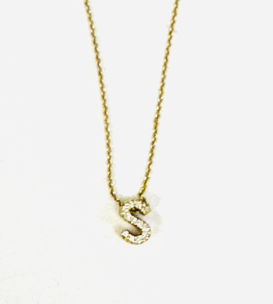 Roberto Coin Diamond 18k Yellow Gold 'S' necklace