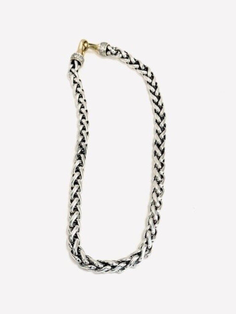 David Yurman Diamond 18k Sterling Necklace