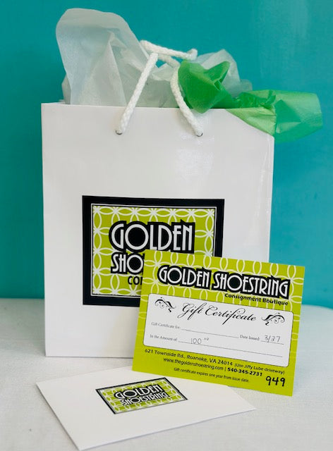 The Golden Shoestring Gift Card