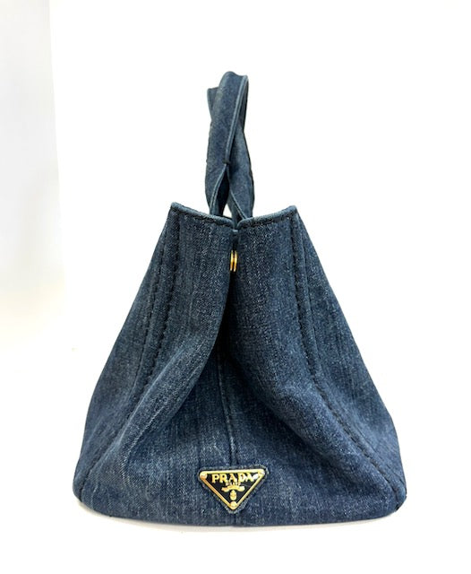 Prada Canapa Denim Tote