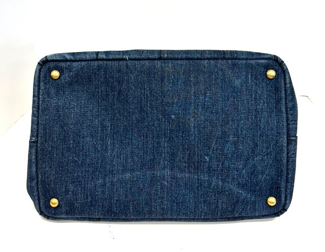Prada Canapa Denim Tote